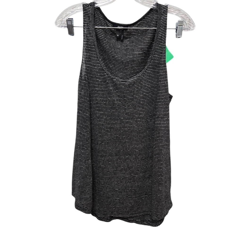 Paige Black and White Linen Tank Top Size M